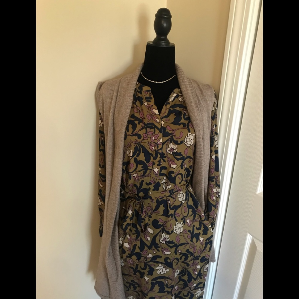 🌻🍁Cute Loft Tie-waist Dress Sz Med